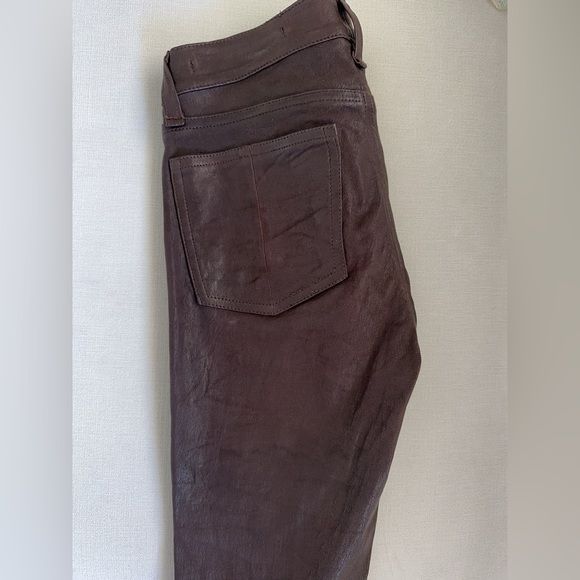 Rag & Bone  Leather Low-Rise Pants Size: XS | US 24 - Picture 10 of 16